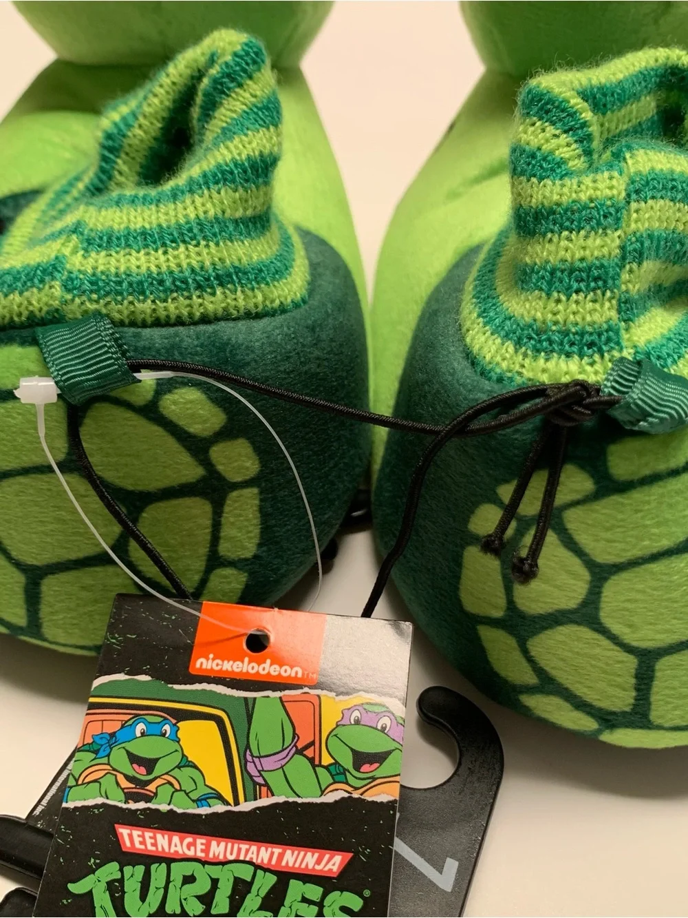 Teenage Mutant Ninja Turtles Plush Slippers - Green with Red & Blue Masks